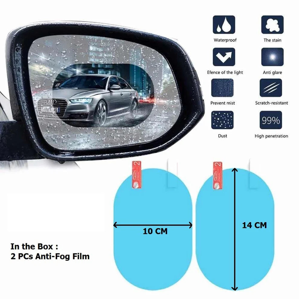 š§ļø Rain Clear Mirror Film ā Anti-Fog & Anti-Scratch Protection (1 Pcs)