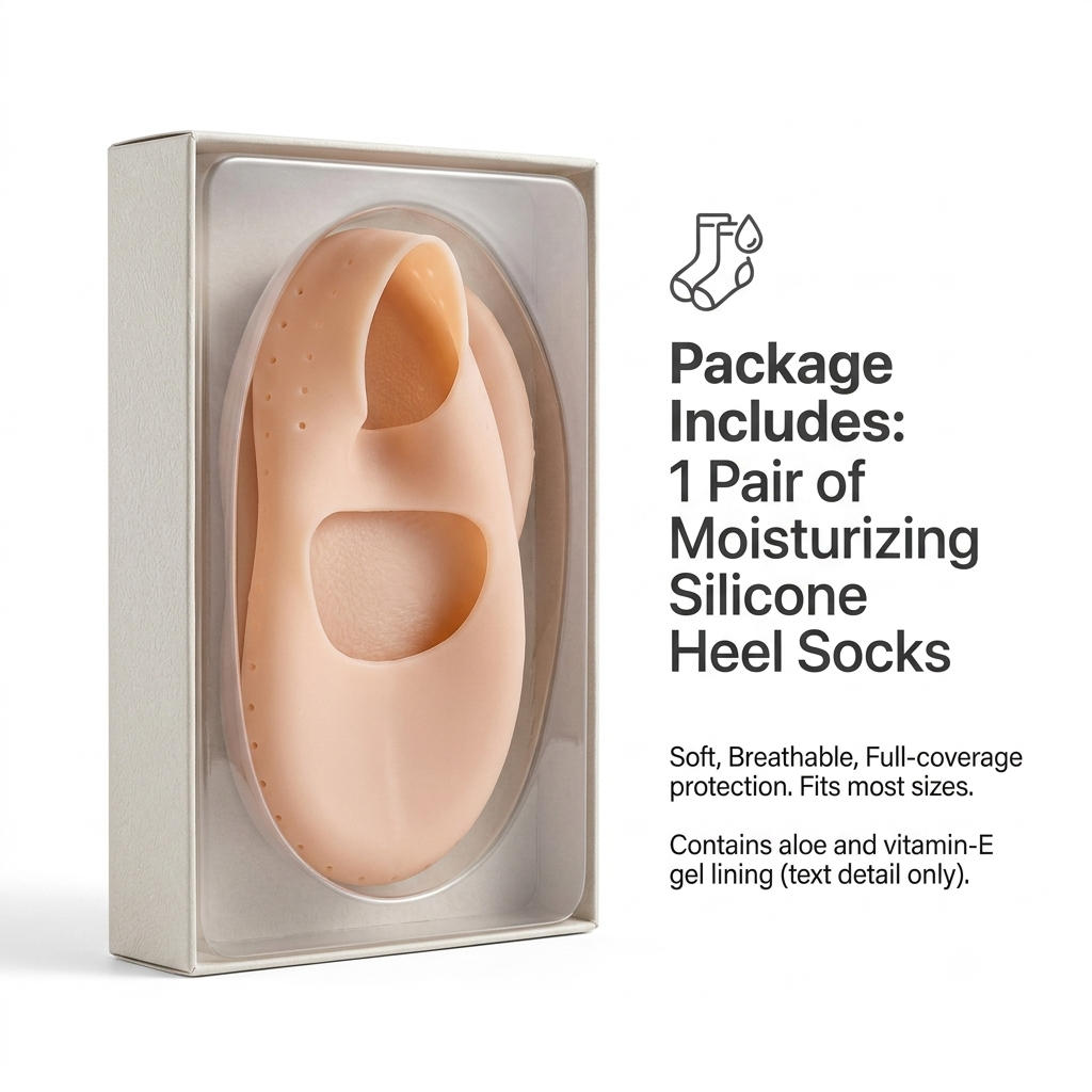 Reusable Silicone Heel Care Socks – Crack Repair & Moisturizing Foot Protector